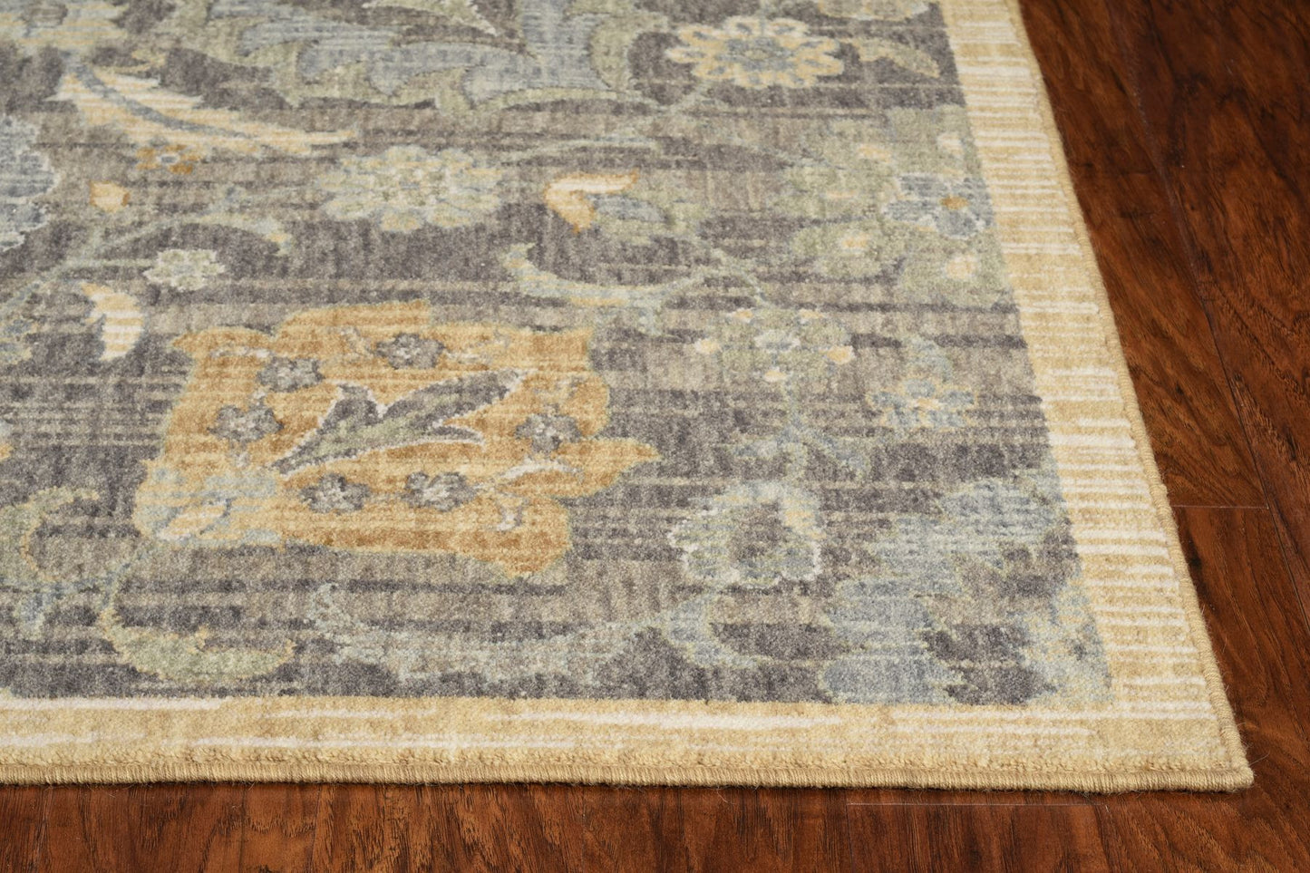 5'X8' Taupe Machine Woven Traditional Indoor Area Rug