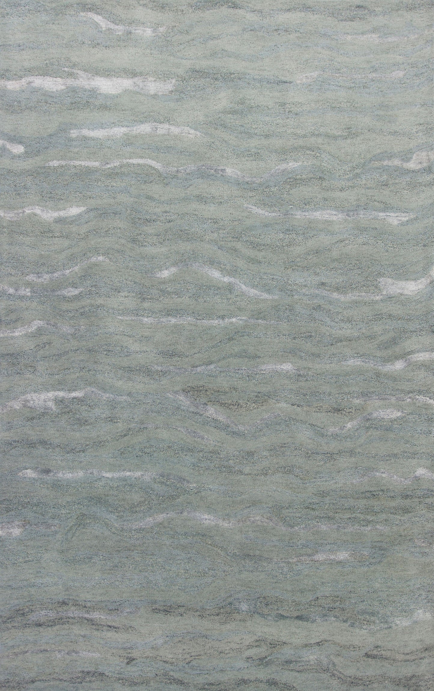 5'X7' Slate Grey Hand Tufted Abstract Indoor Area Rug