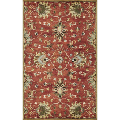 3' X 5' Sienna Medallion Vines Wool Rug