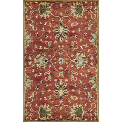 3' X 5' Sienna Medallion Vines Wool Rug