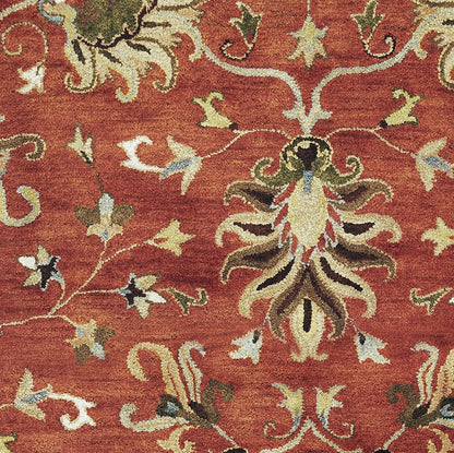 3' X 5' Sienna Medallion Vines Wool Rug