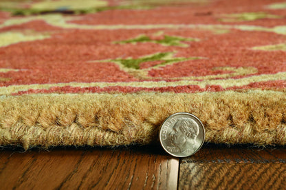 3' X 5' Sienna Medallion Vines Wool Rug