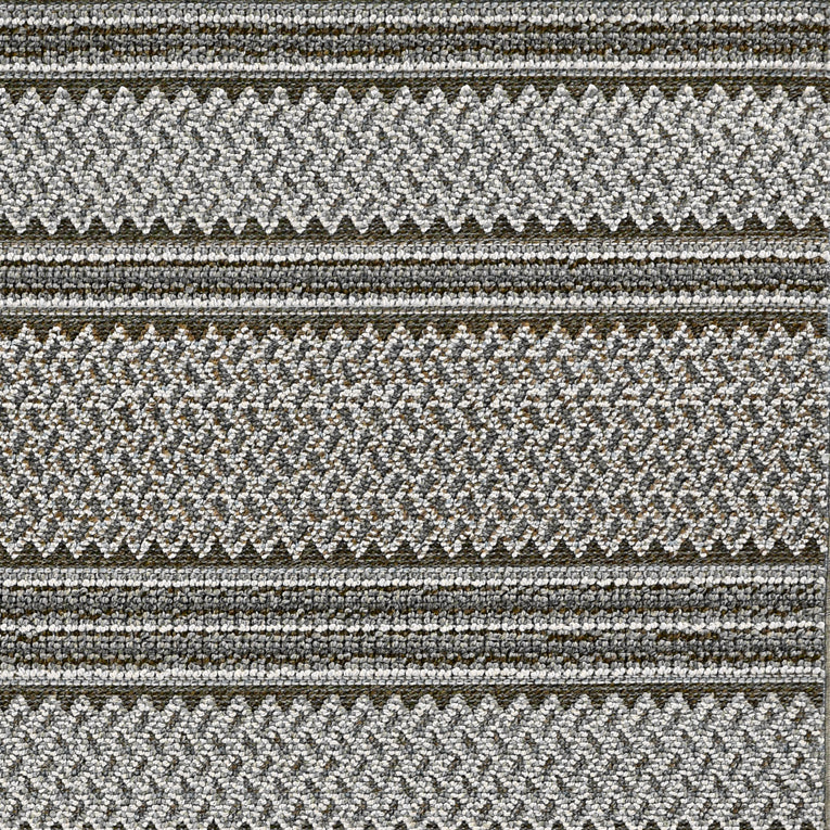 4' X 6' Grey Geometric Lines Area Rug
