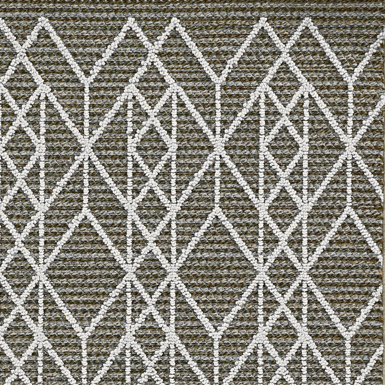 2' X 8' Grey Geometric Lines Runner Rug