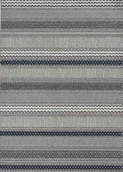 4' X 6' Taupe Geometric Lines Area Rug