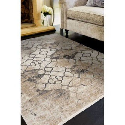 4' X 6' Ivory Faded Vintage Area Rug