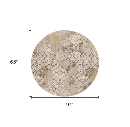 4' X 6' Ivory Faded Vintage Area Rug