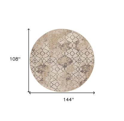 4' X 6' Ivory Faded Vintage Area Rug