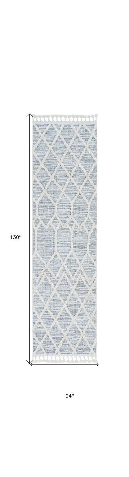 12'X15' Ivory Grey Machine Woven Geometric Indoor Area Rug