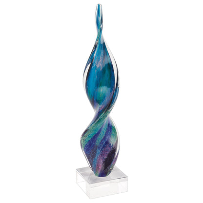 18 Multicolor Art Glass Corkscrew Centerpiece