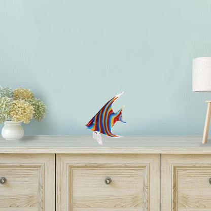 8 Mouth Blown Rainbow Tropical Fish Art Glass