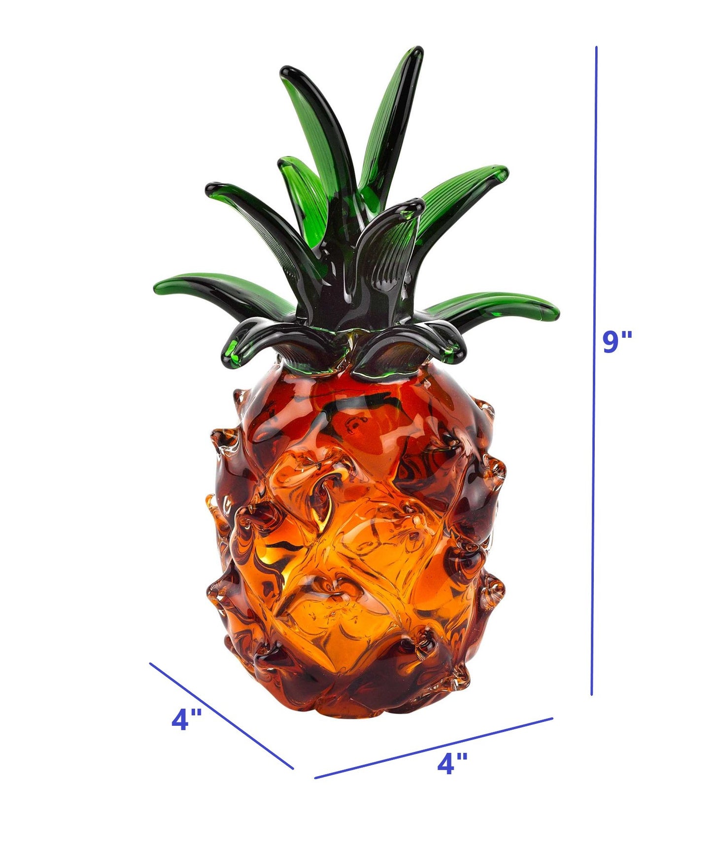10 Mouth Blown Pineapple Art Glass