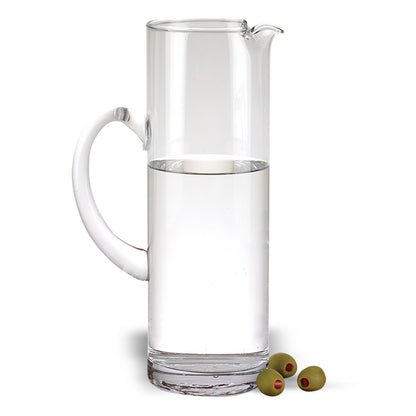 Mouth Blown Ice Tea  Martini Or Water Glass Pitcher  48 Oz