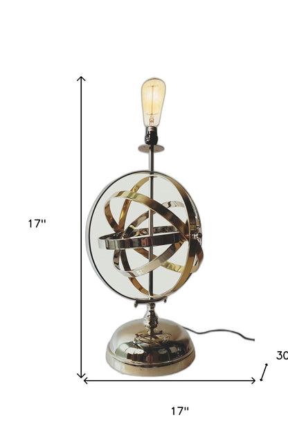 17" Bronze Metal Standard Table Lamp