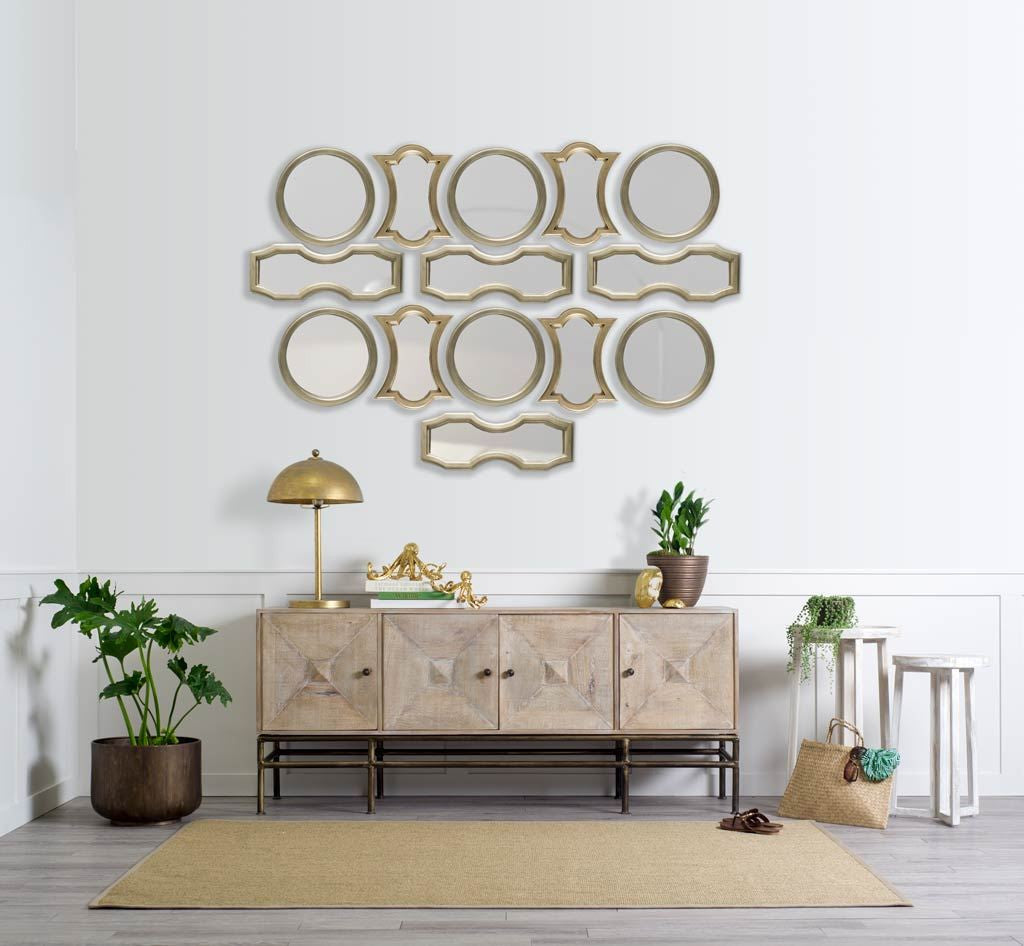 Gold Wood Frame Wall Mirror