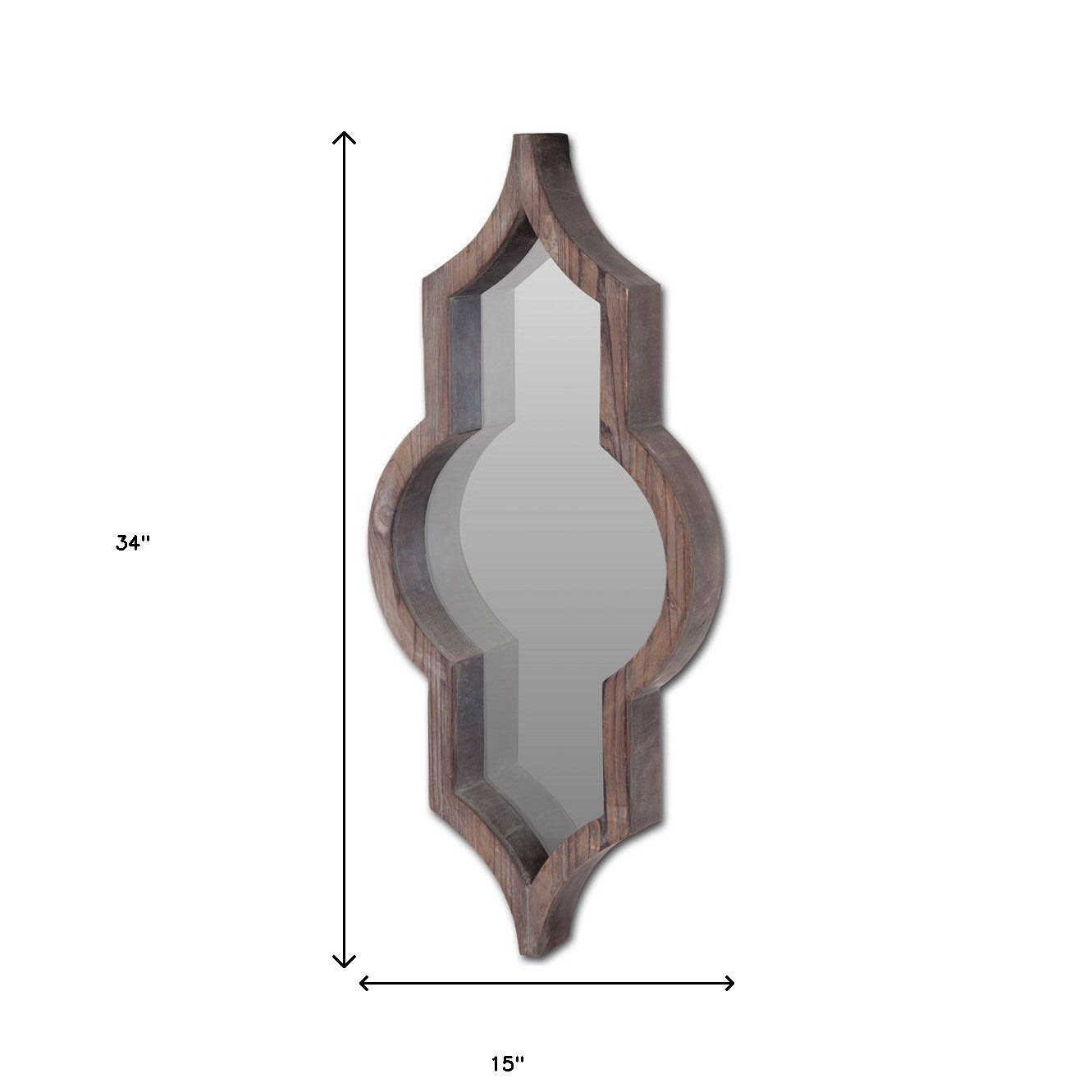 Dark Brown Novelty Accent Mirror