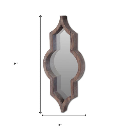 Dark Brown Novelty Accent Mirror
