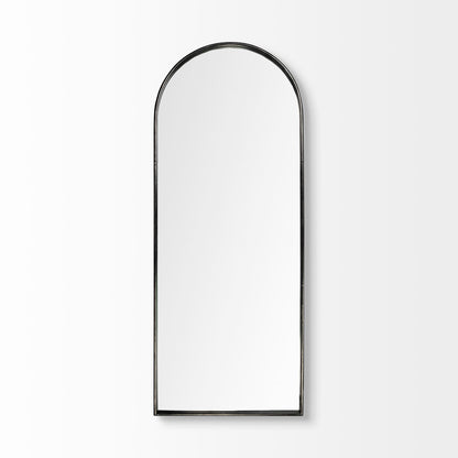 Black Arch Full Length Hanging Metal Mirror