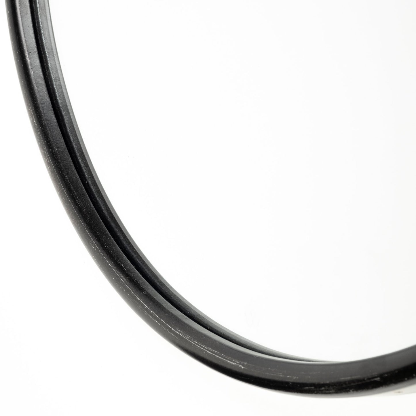 Black Oval Accent Metal Mirror