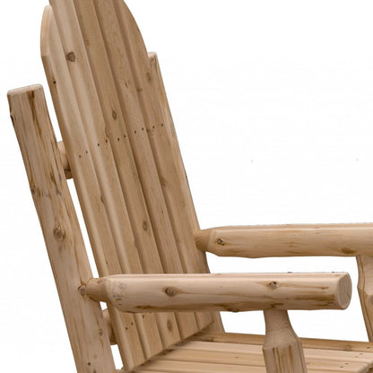 Rustic And Natural Cedar Adirondack Rocking Chair