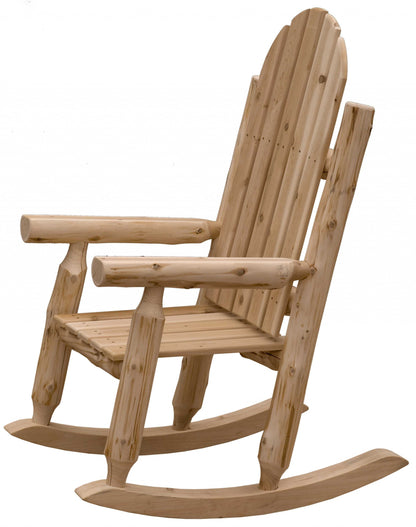 Rustic And Natural Cedar Adirondack Rocking Chair