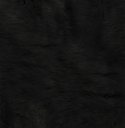 4' x 5' Black Faux Cowhide Machine Tufted Area Rug