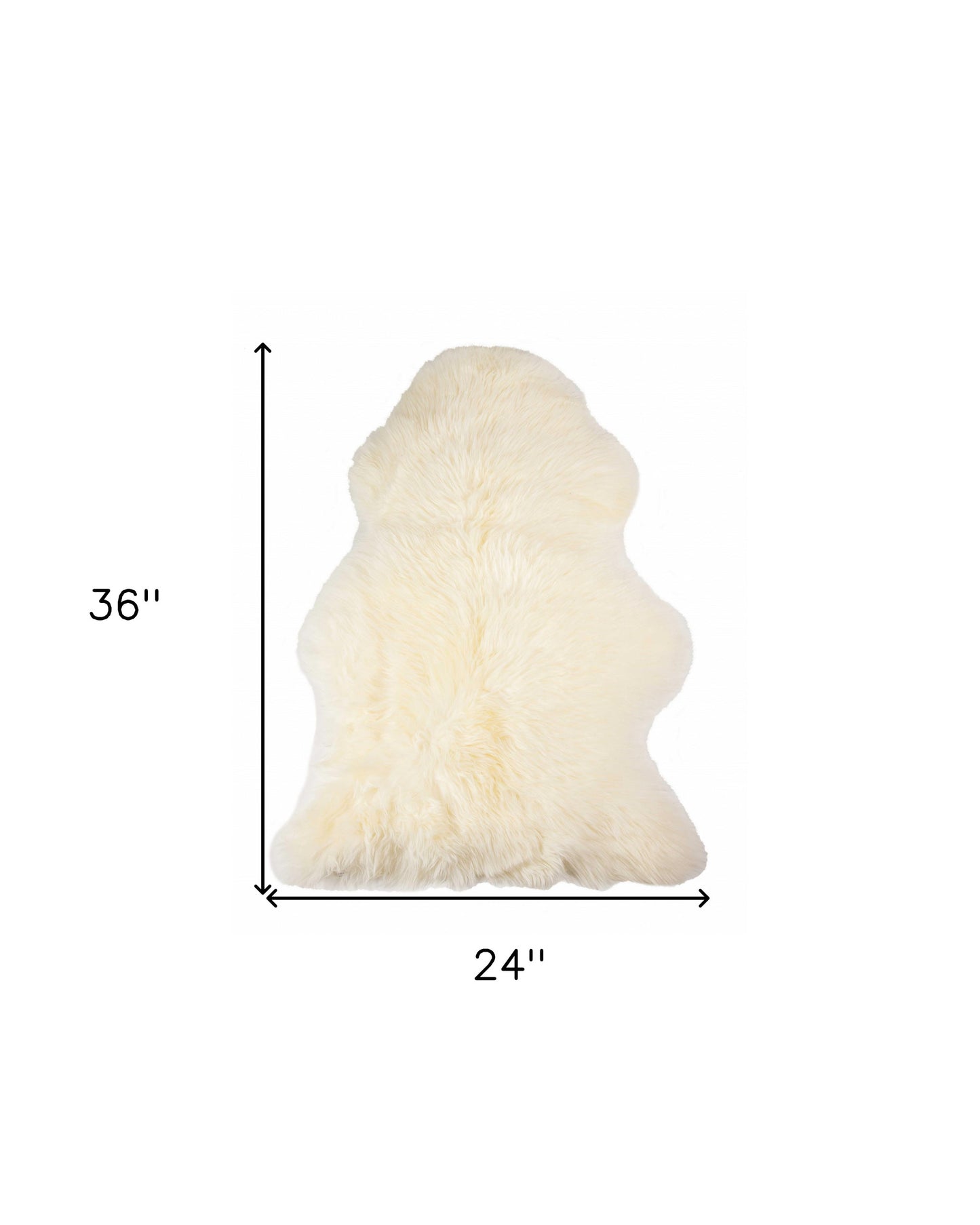 2' X 3' Dark Cream New Zealand Natural Sheepskin Rug
