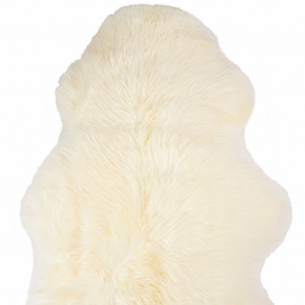 2' X 3' Dark Cream New Zealand Natural Sheepskin Rug