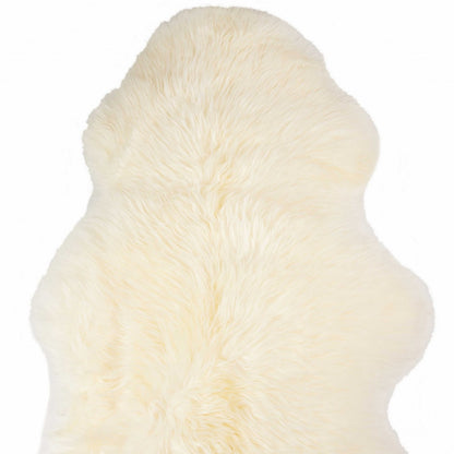 2' X 3' Dark Cream New Zealand Natural Sheepskin Rug