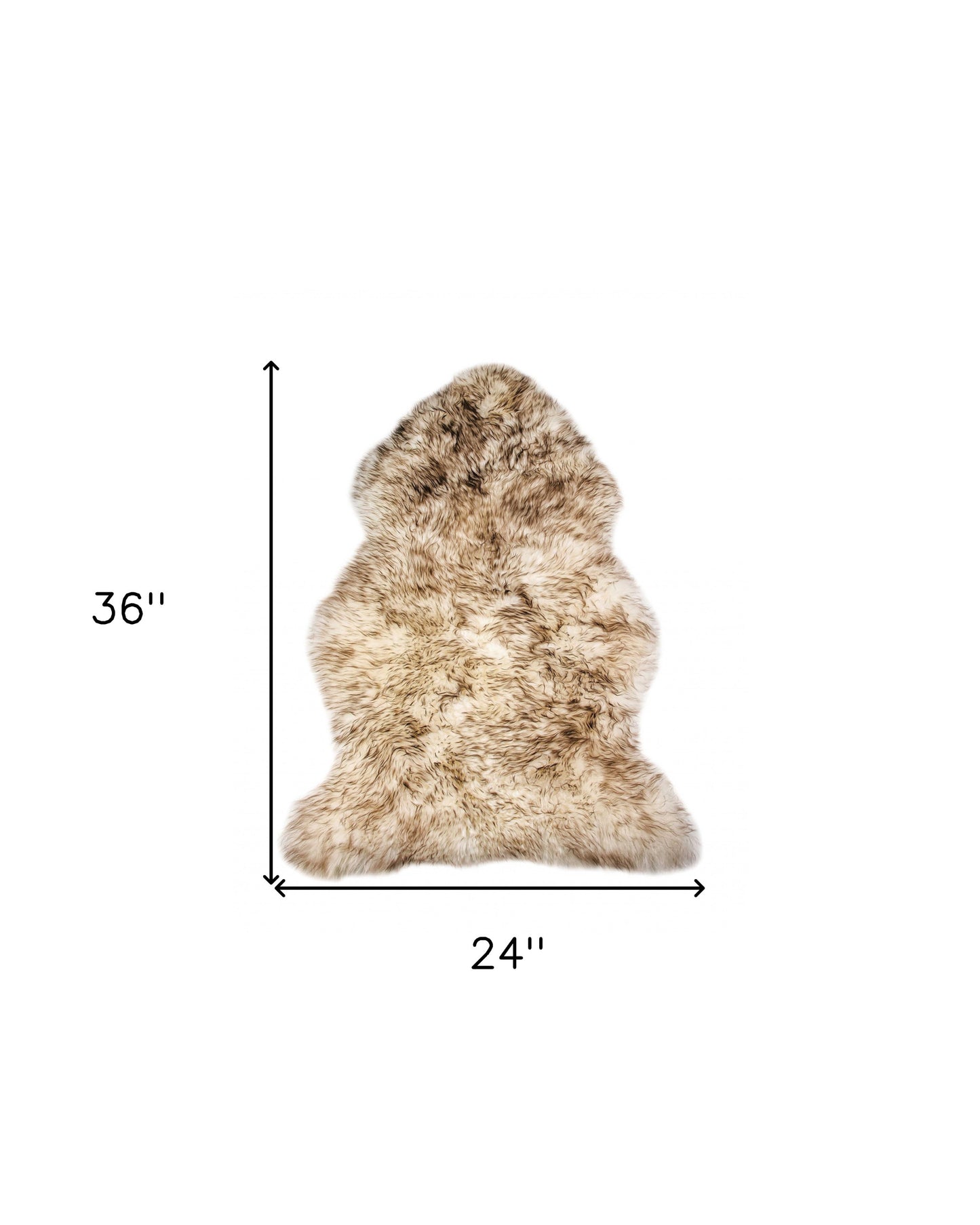 2' X 3' Dark Cream New Zealand Natural Sheepskin Rug