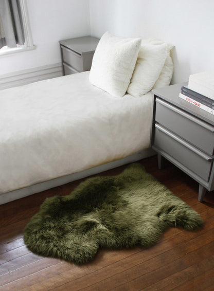 2' X 3' Dark Cream New Zealand Natural Sheepskin Rug