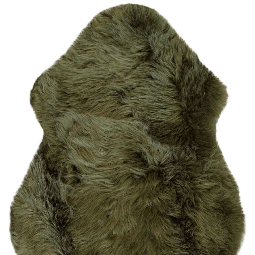 2' X 3' Dark Cream New Zealand Natural Sheepskin Rug