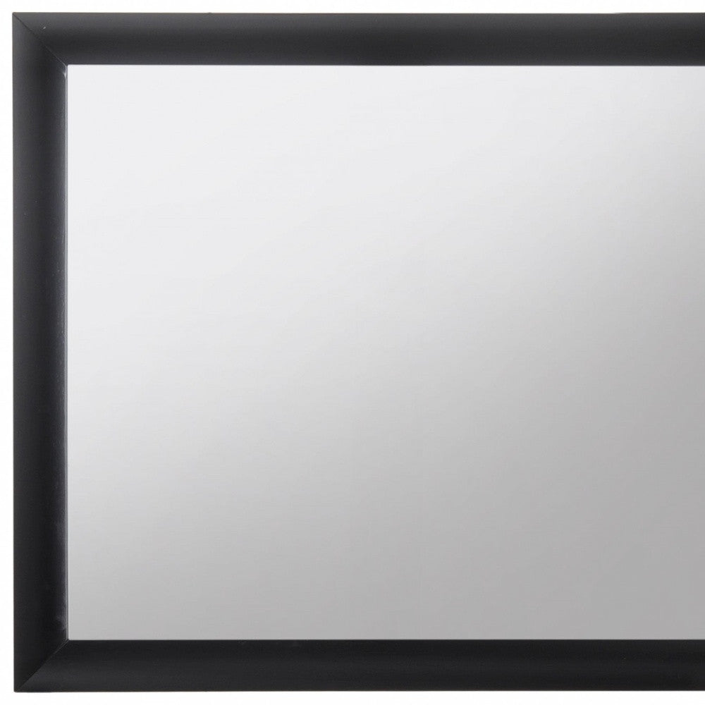 Contemporary Wood Frame Mirror In Black