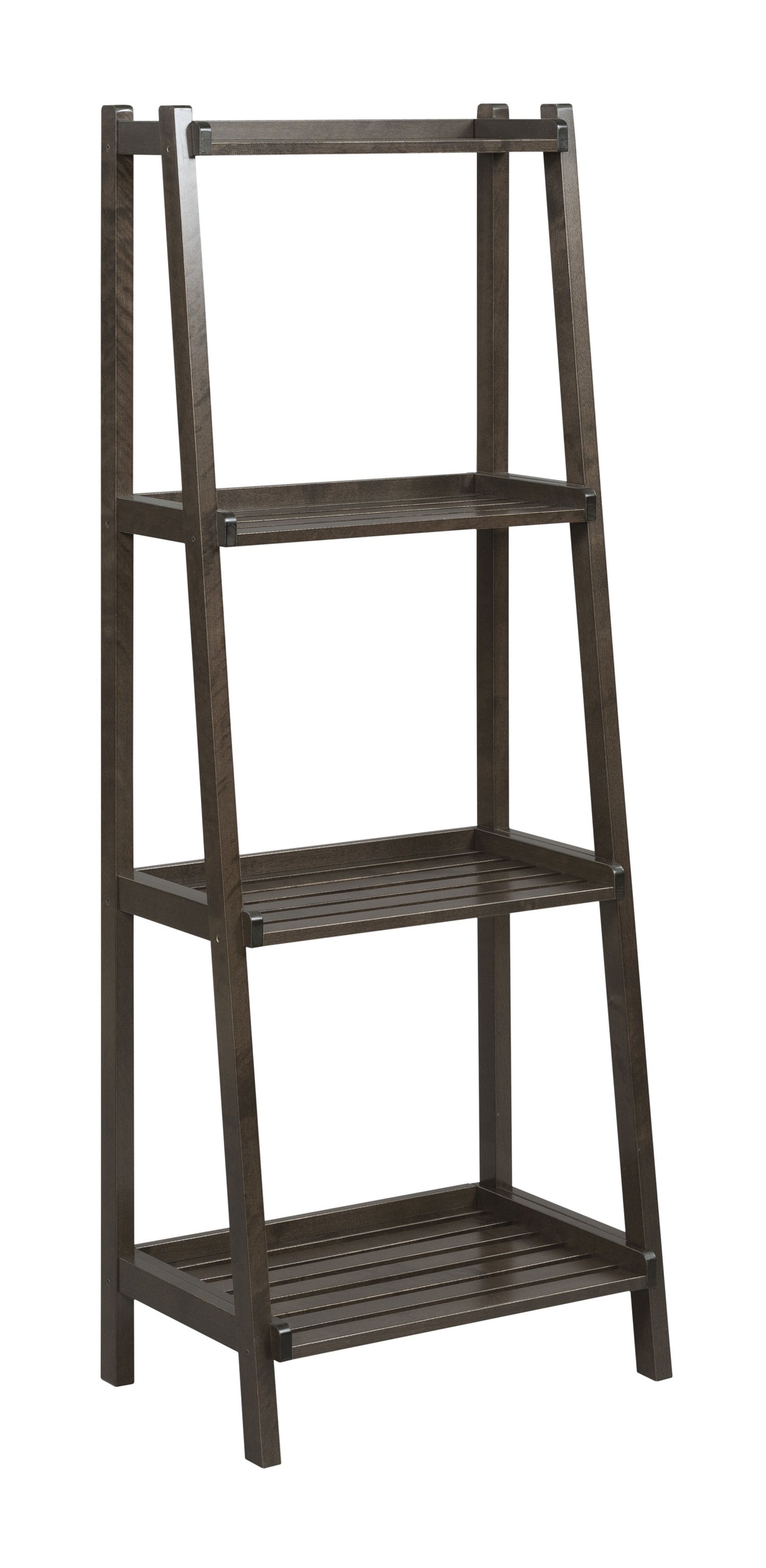 60" Ladder Bookcase With 4 Shelves In Espresso