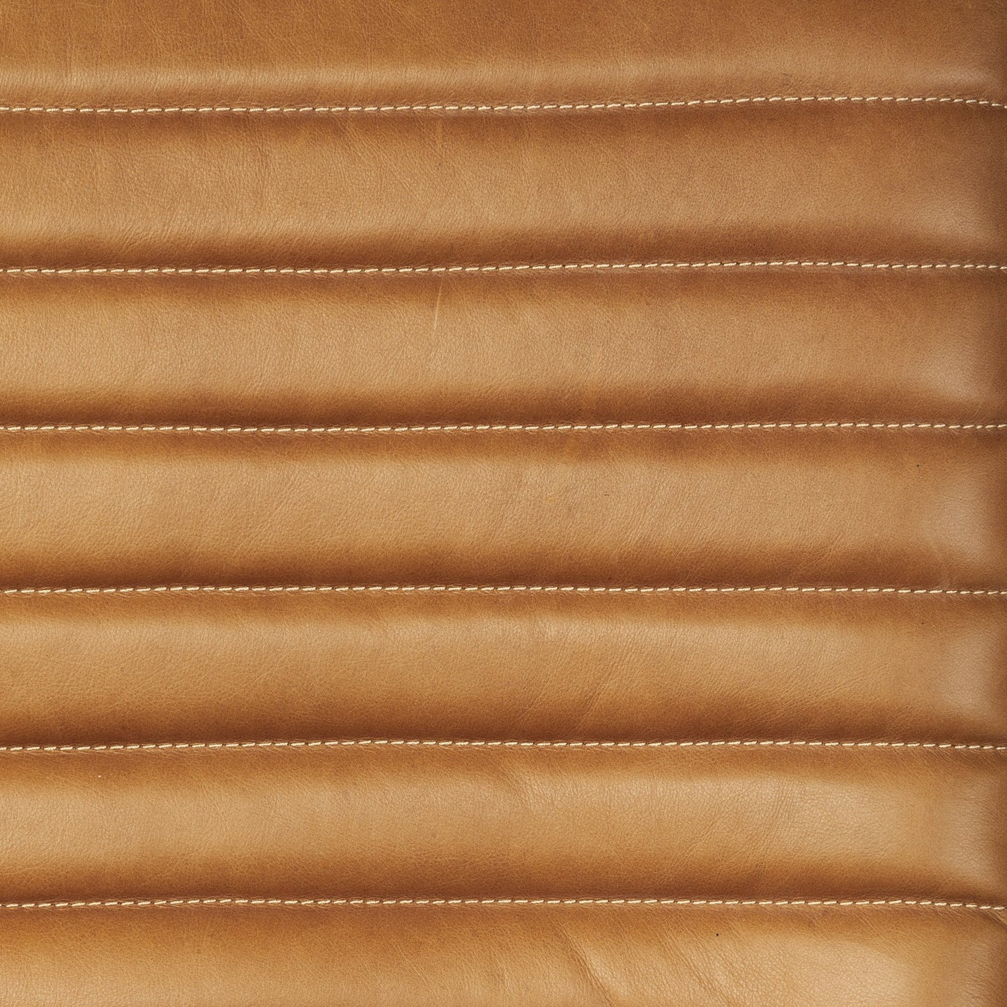 37" Tan And Brown Faux Leather Tufted Arm Chair