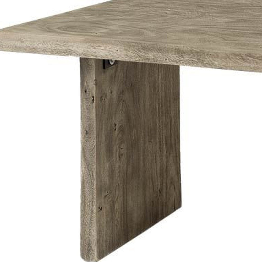 80X30 Rectangular Grey Solid Wood Top & Base Dining Table