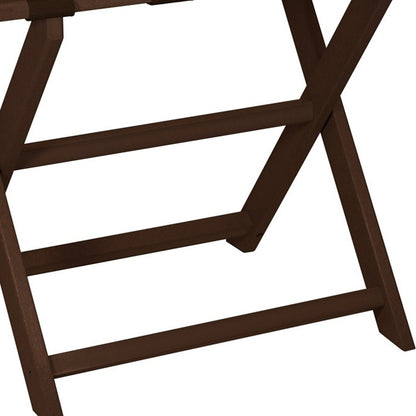 Earth Friendly Brown Folding Luggage Rack With Brown Straps