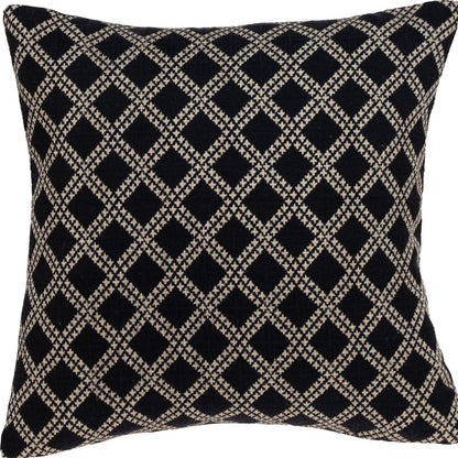 Charcoal Diamond Throw Pillow