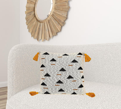 Natural Knitted Throw Pillow