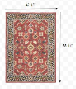 8'X10' Red And Blue Bohemian Rug