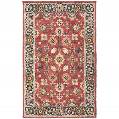 8'X10' Red And Blue Bohemian Rug