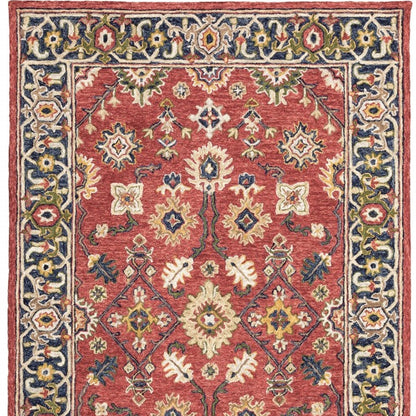 8'X10' Red And Blue Bohemian Rug