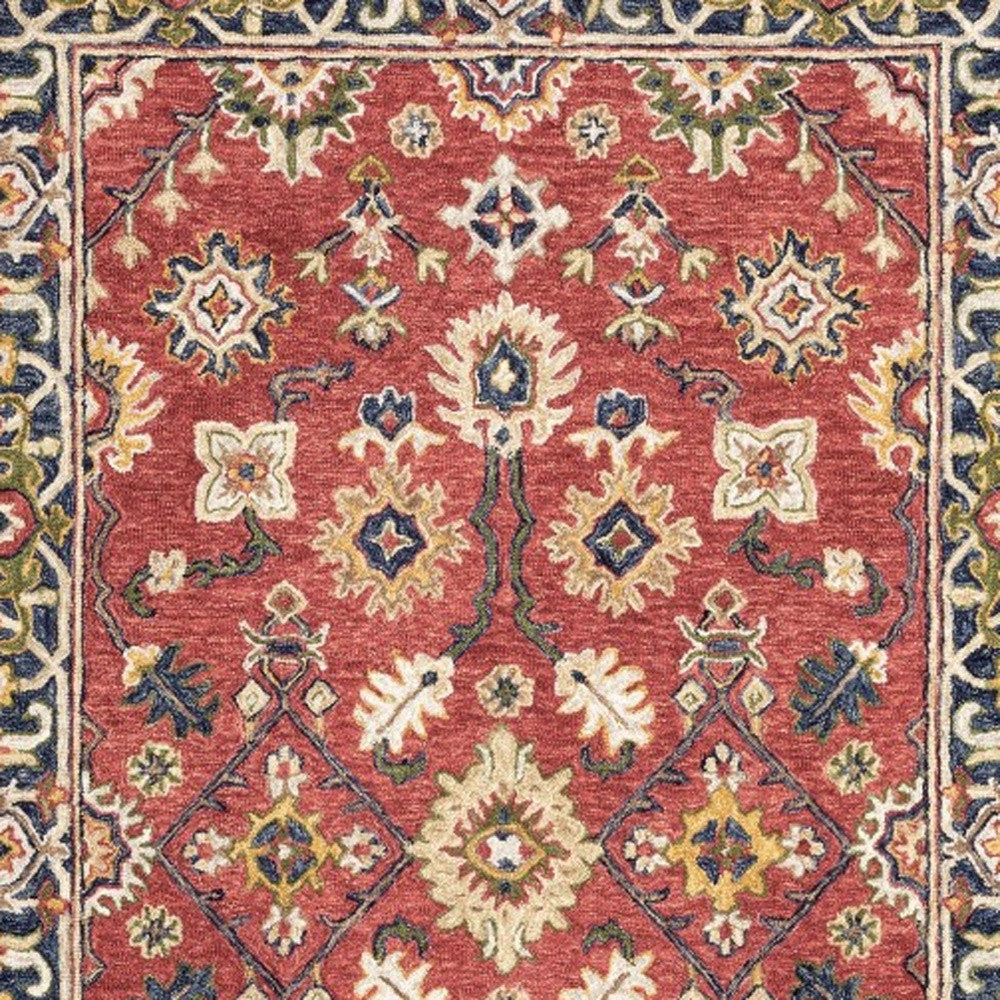 8'X10' Red And Blue Bohemian Rug