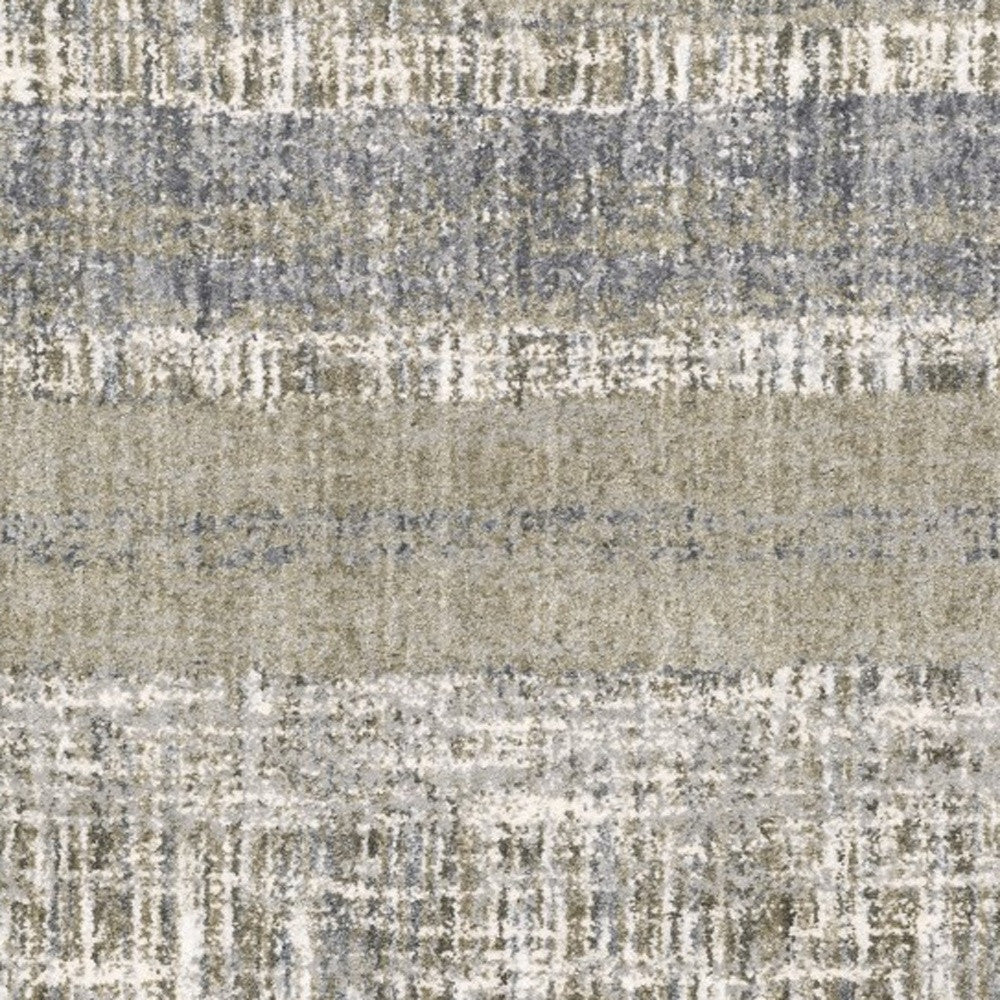 5'X8' Grey And Ivory Abstract Lines  Area Rug