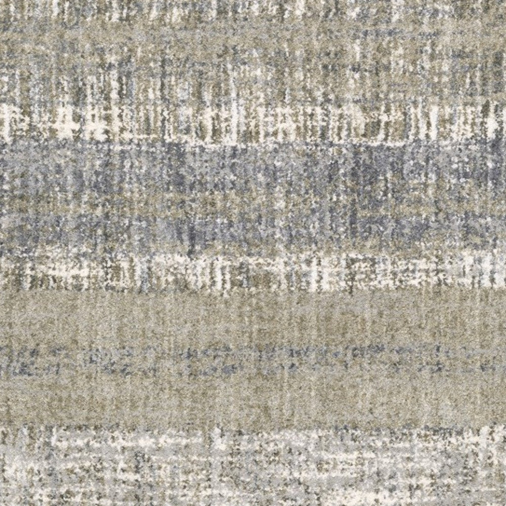 5'X8' Grey And Ivory Abstract Lines  Area Rug