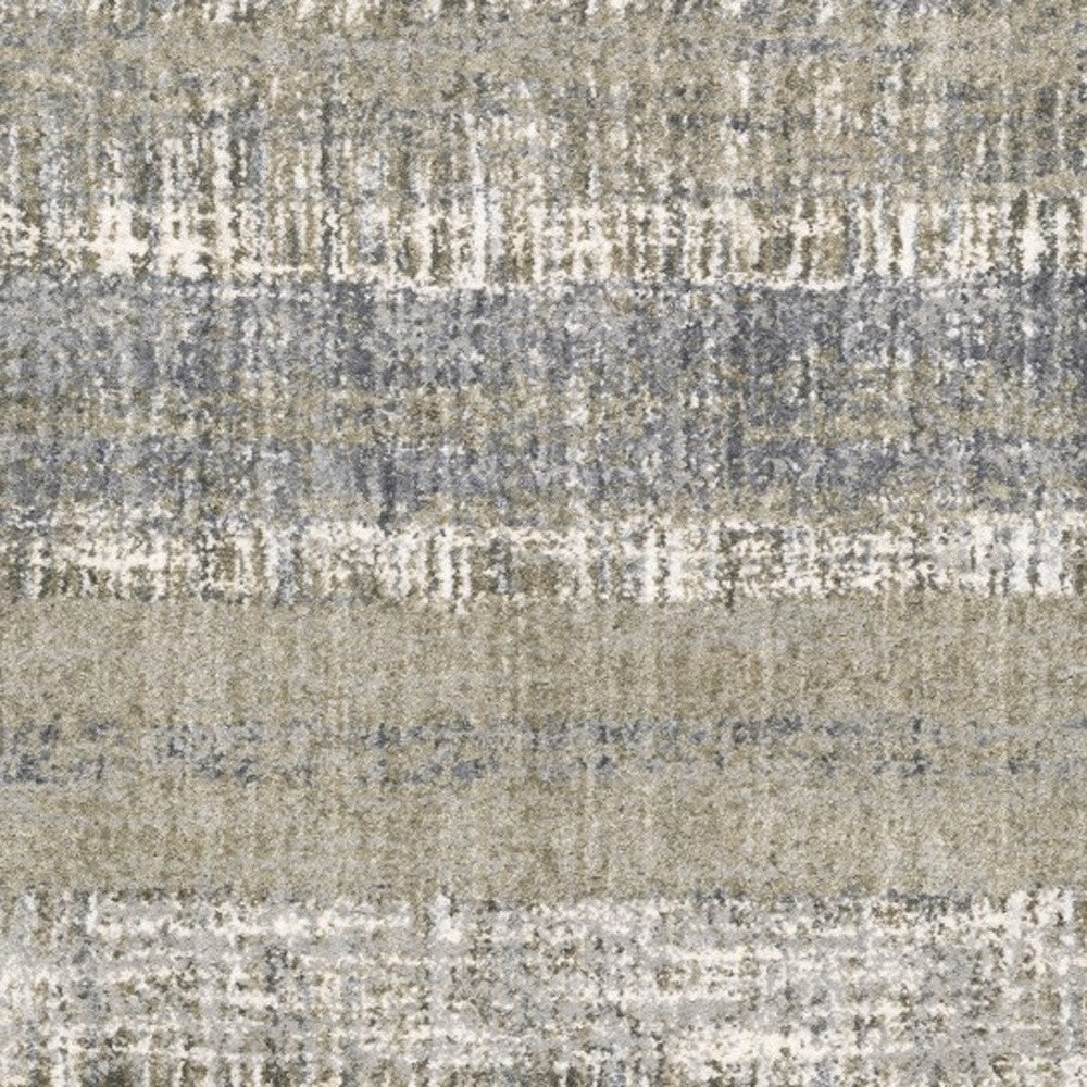 5'X8' Grey And Ivory Abstract Lines  Area Rug