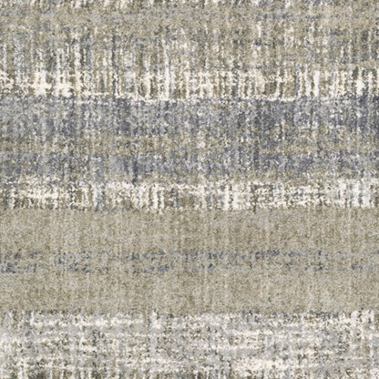 5'X8' Grey And Ivory Abstract Lines  Area Rug
