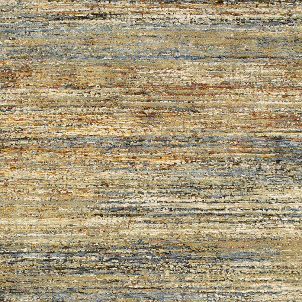 5'X8' Gold And Green Abstract Area Rug