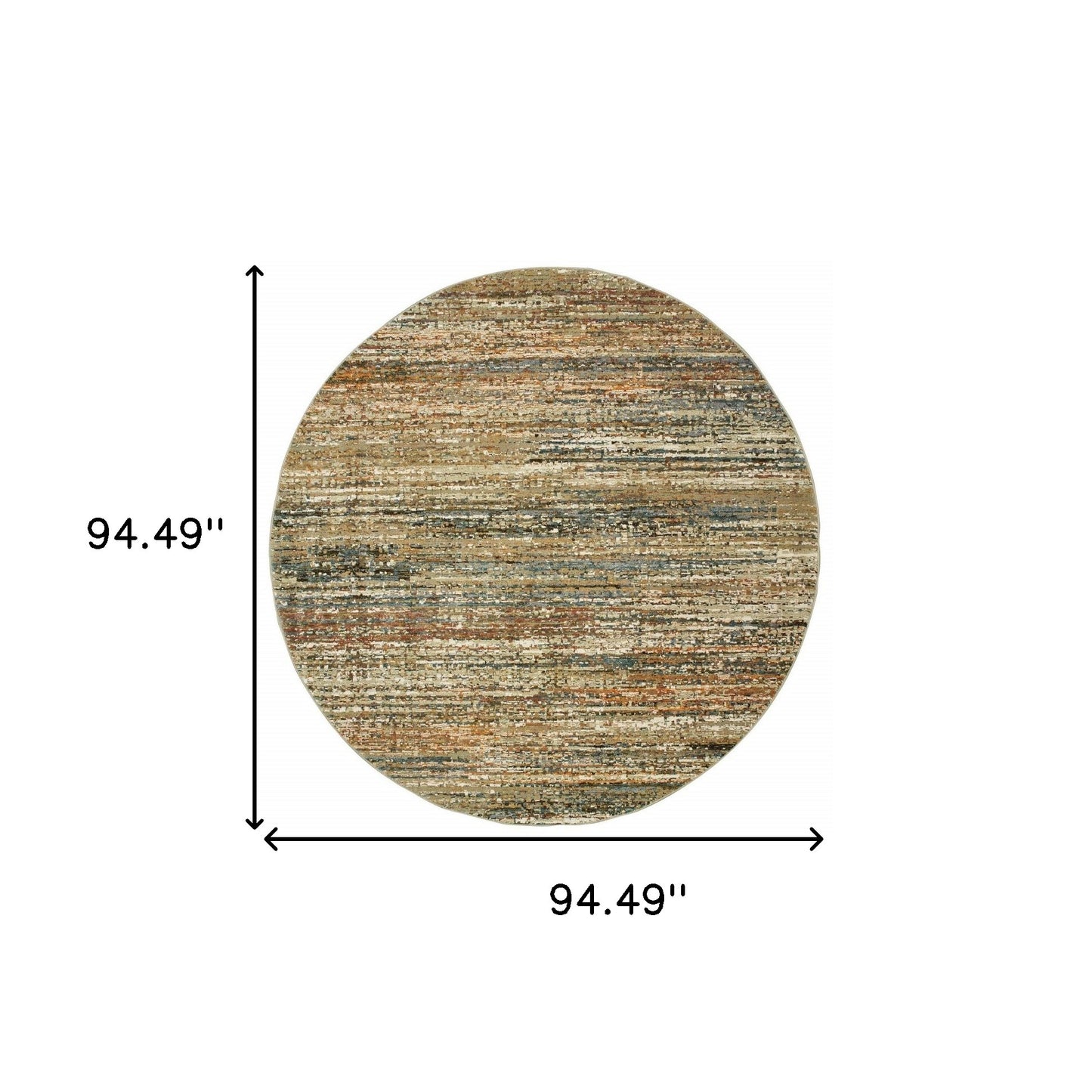 5'X8' Gold And Green Abstract Area Rug