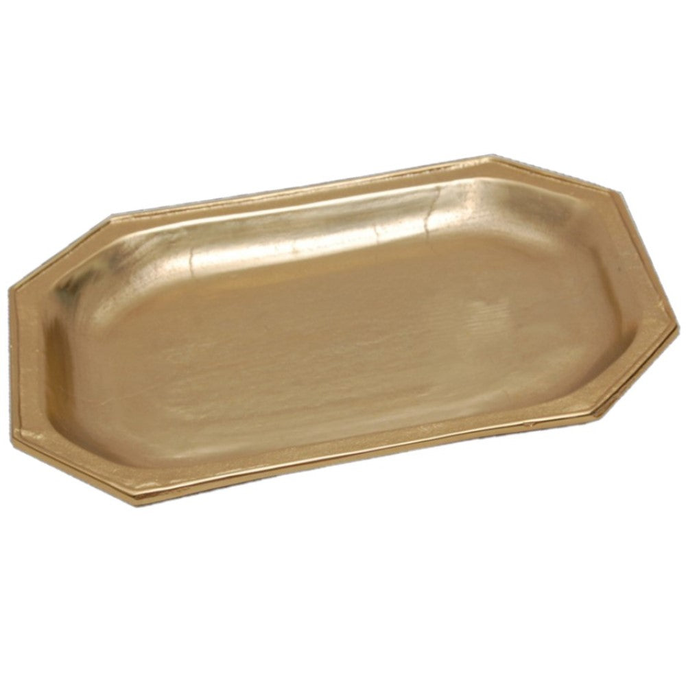 Gilded Gold Finish Textured Serving Tray